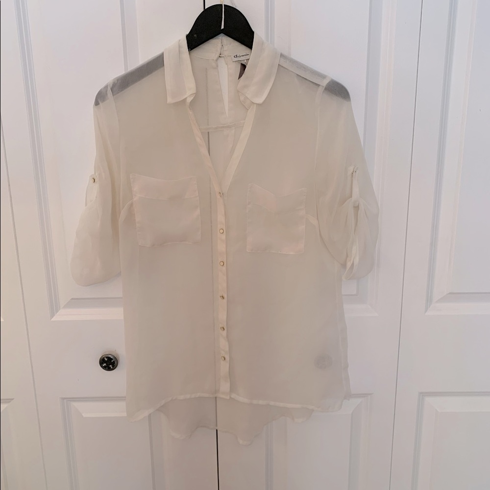 Transparent white Dynamite blouse